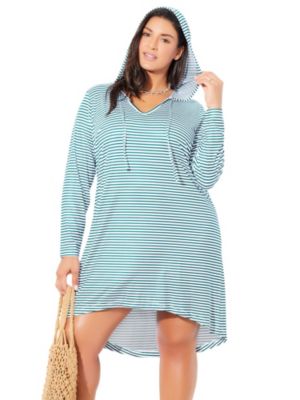 Women's Pack and Go Wrinkle-Resistant Cover Up Hoodie Dress