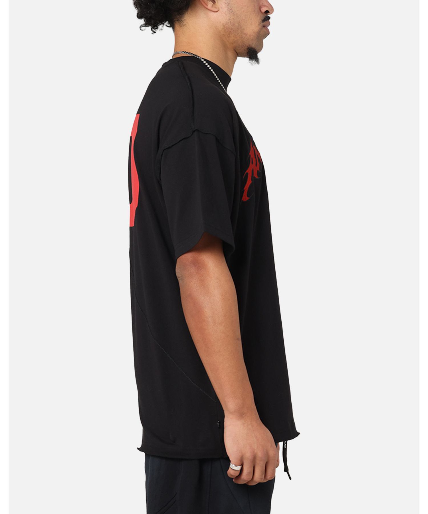 Men's Mosh Non Seam T-Shirt - Black/Red XS