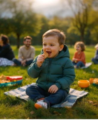 Toddler Boys Fleece Lined Cloud Hooded Jacket