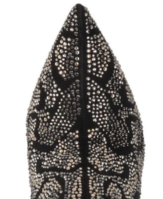 Women's Lovienn Rhinestone Stiletto Knee-High Dress Boots