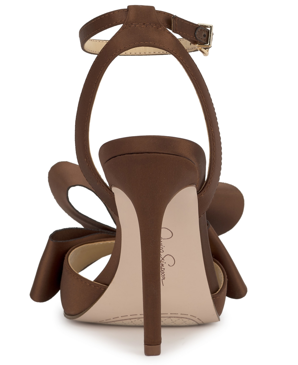 Jessica Simpson Women's Olivine Bow High-heel Stiletto Dress Sandals In Brown