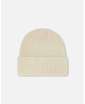 Kids Unisex Mid-Season Knit Hat Off-White - Toddler|Child