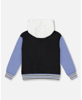 Boy Full Zip Hooded Fleece Jacket Black - Child