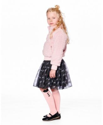 Toddler Girls Organza and Mesh Skirt Black with Unicorn Print - Toddler|Child