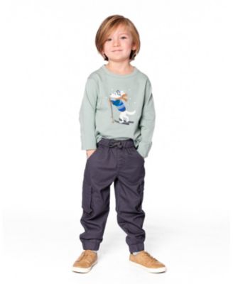 Boy Twill Jogger Cargo Pants Dark Gray - Toddler|Child