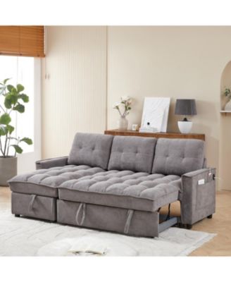 MH 78.75" Reclining Pull-Out Sectional Sofa