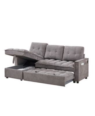 MH 78.75" Reclining Pull-Out Sectional Sofa