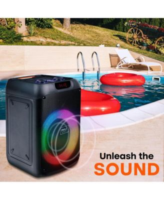 Portable BT Party Speaker with Built-in Rechargeable Battery, TWS Function, Mic Input, Mic Echo Control, Bass and Treble Control