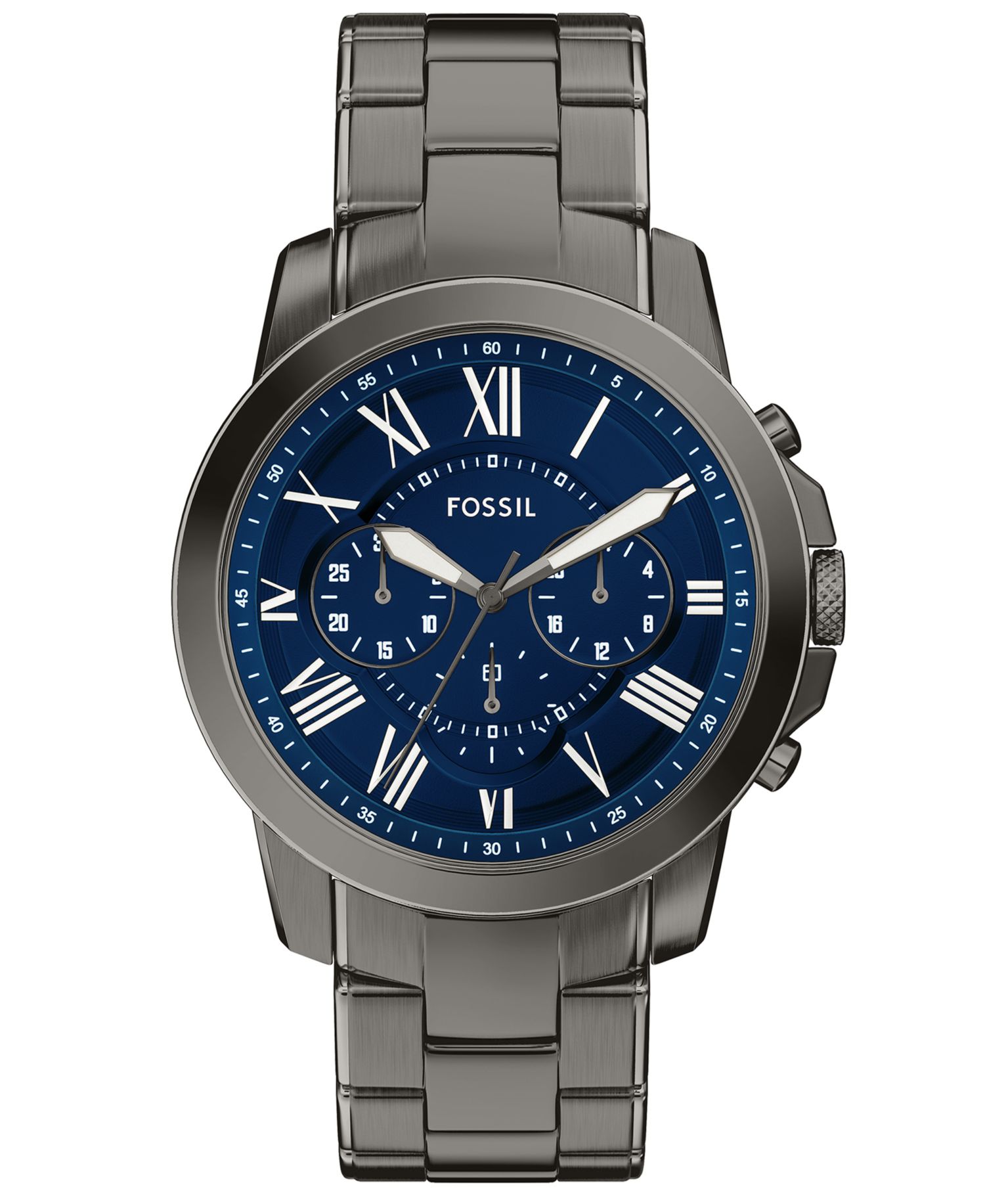Men's Grant Chronograph Gunmetal Stainless Steel Watch, 44mm