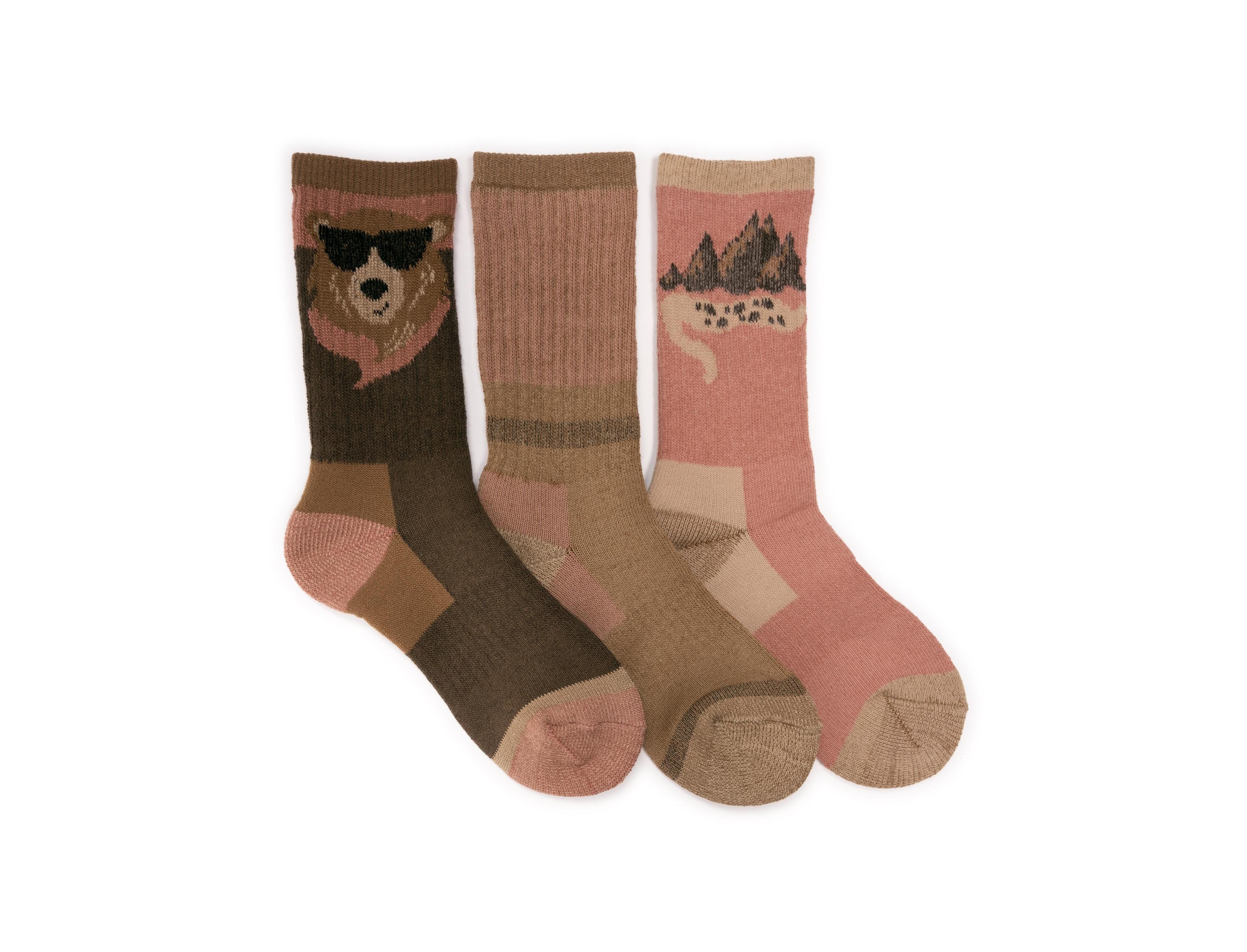 Muk Luks Tall Hiking Heat Retainer Crew Sock 3 Pack