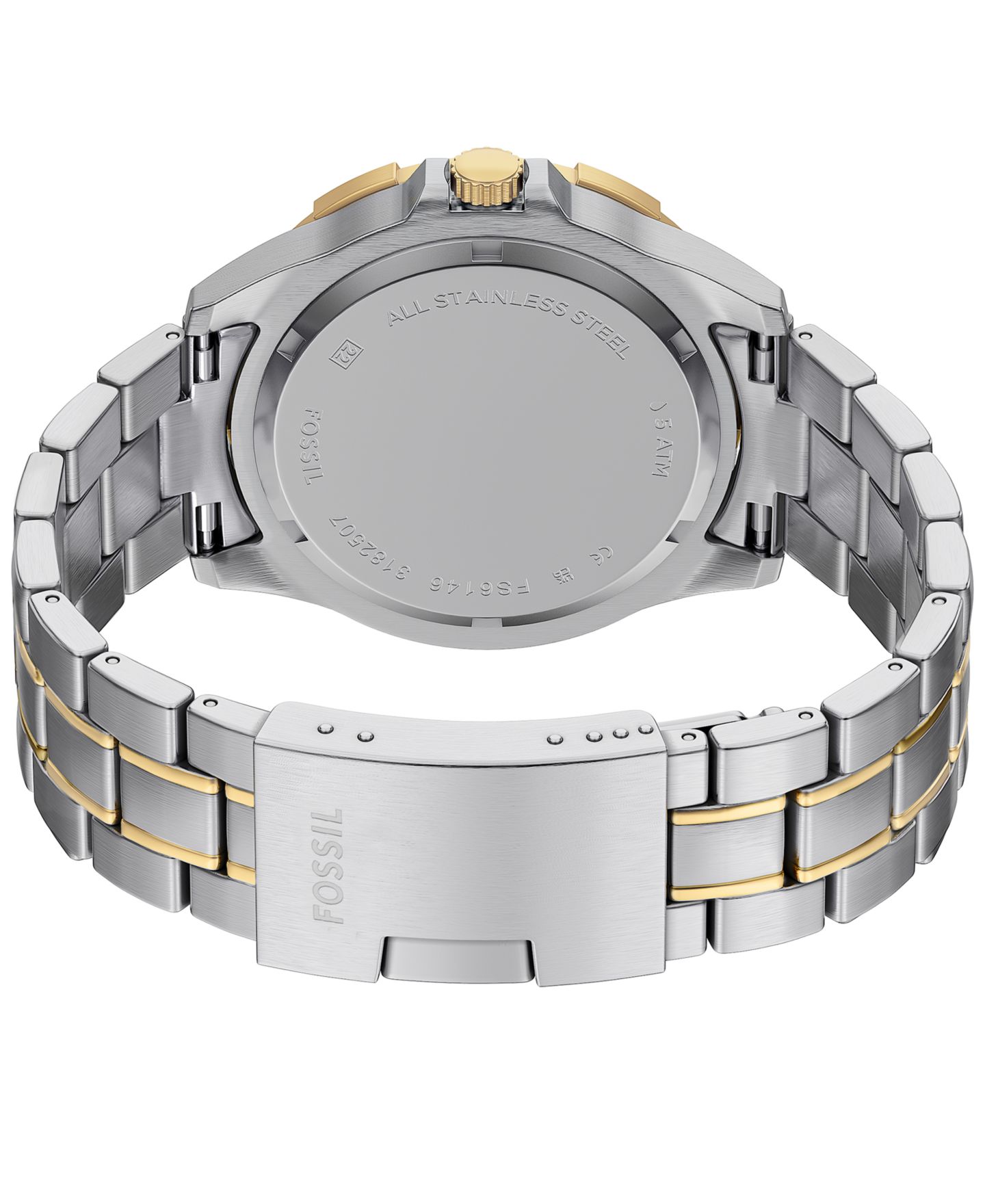 Мужские часы Fossil Garrett Multifunction Two-Tone Stainless Steel Watch, 44mm — фото 7