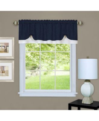 Country Farmhouse Flax Linen Tie Up Window Valance - 58 in. W x 14 in. L