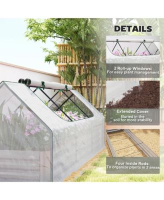 8.6 x 3 x 1ft Raised Garden Bed with Mini house