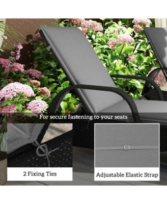 2PCS Chaise Lounge Chair Cushion, 76" x 23"