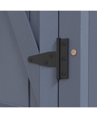 Outdoor Storage Cabinet with Waterproof Metal Roof,