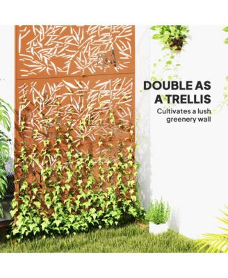 Metal Outdoor Privacy Screen Outdoor Divider Trellis Bamboo