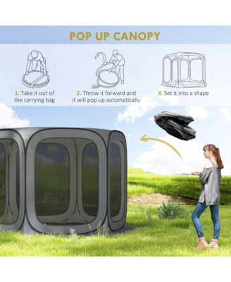 11ft Pop Up Screen Tent, UPF50+ Camping Gazebo w/ Carry Bag,