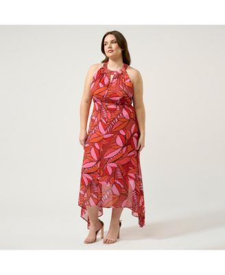 Plus Size Aster Halter-Neck Dress