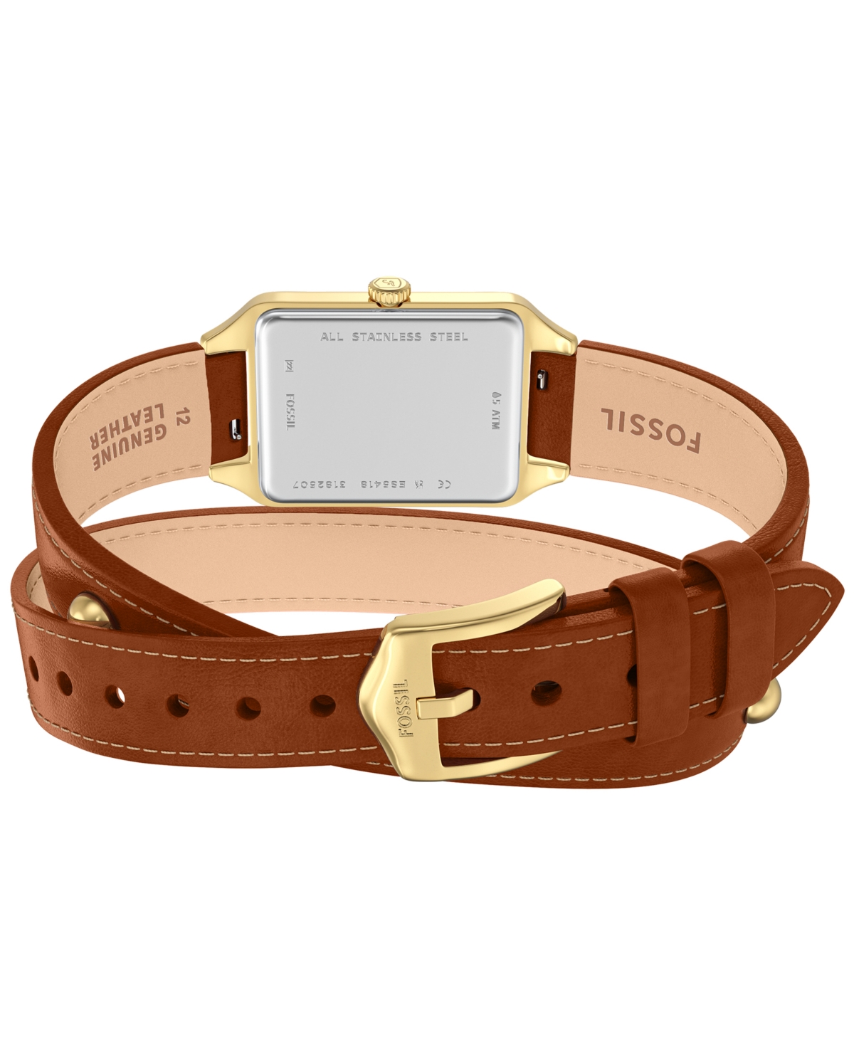 Fossil Raquel Wrap Watch, 23mm X 38mm In Brown