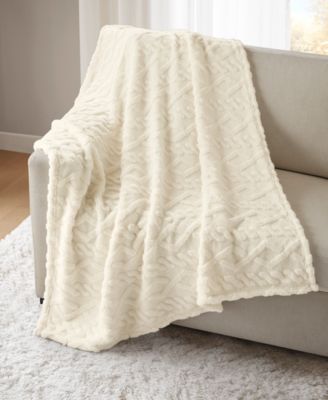 Premier Comfort - Cozy Cable Throw Blanket, 50" x 60"