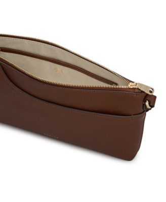 Pockets Small Textured Leather Ziptop Crossbody Bag