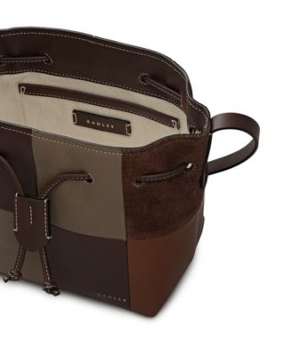 York Mews Patchwork Mini Drawstring Shoulder Bag