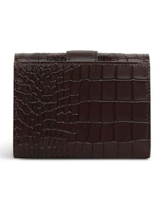 Sloane Mews Faux Croc Mini Flap Over Wallet