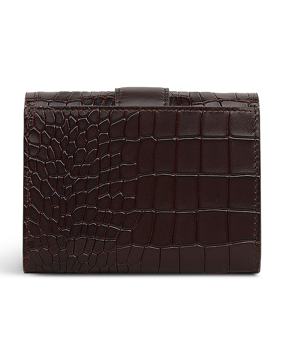 Radley London Sloane Mews Faux Croc Mini Flap Over Wallet In Brown
