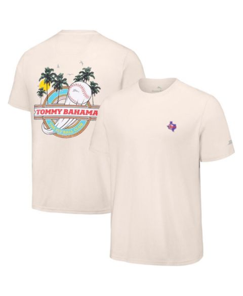 Мужская футболка Tommy Bahama Cream Texas Rangers Fly Ball Club