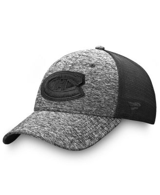 Fanatics - Men's Heathered Black/Black Montreal Canadiens Authentic Pro Training Travel Trucker Flex Hat