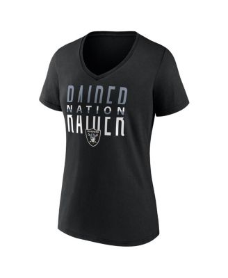 Women's Black Las Vegas Raiders Back Home Again V-Neck T-Shirt