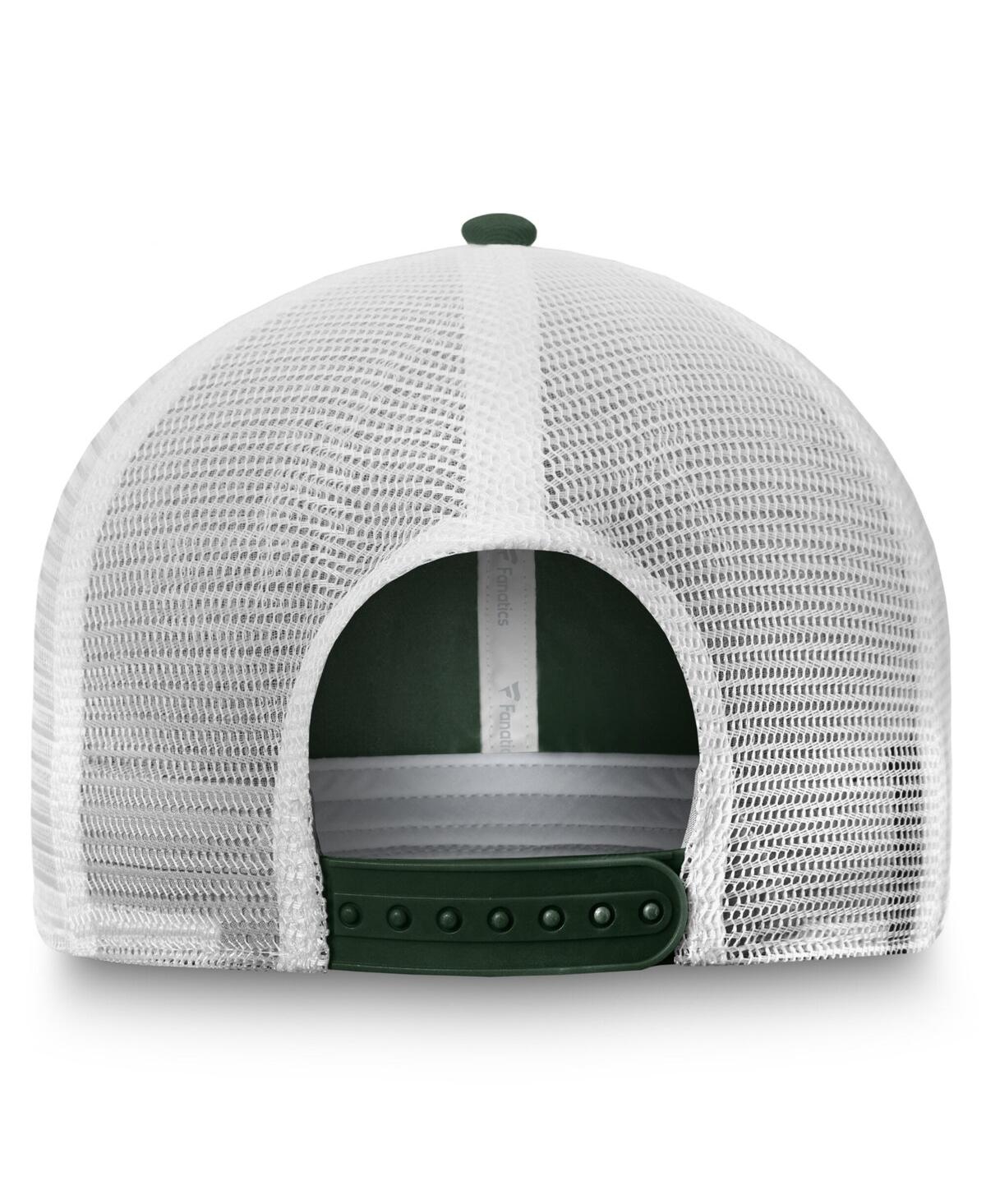 Fanatics Men's Green/white Minnesota Wild Core Primary Logo Trucker Adjustable Hat In Multi