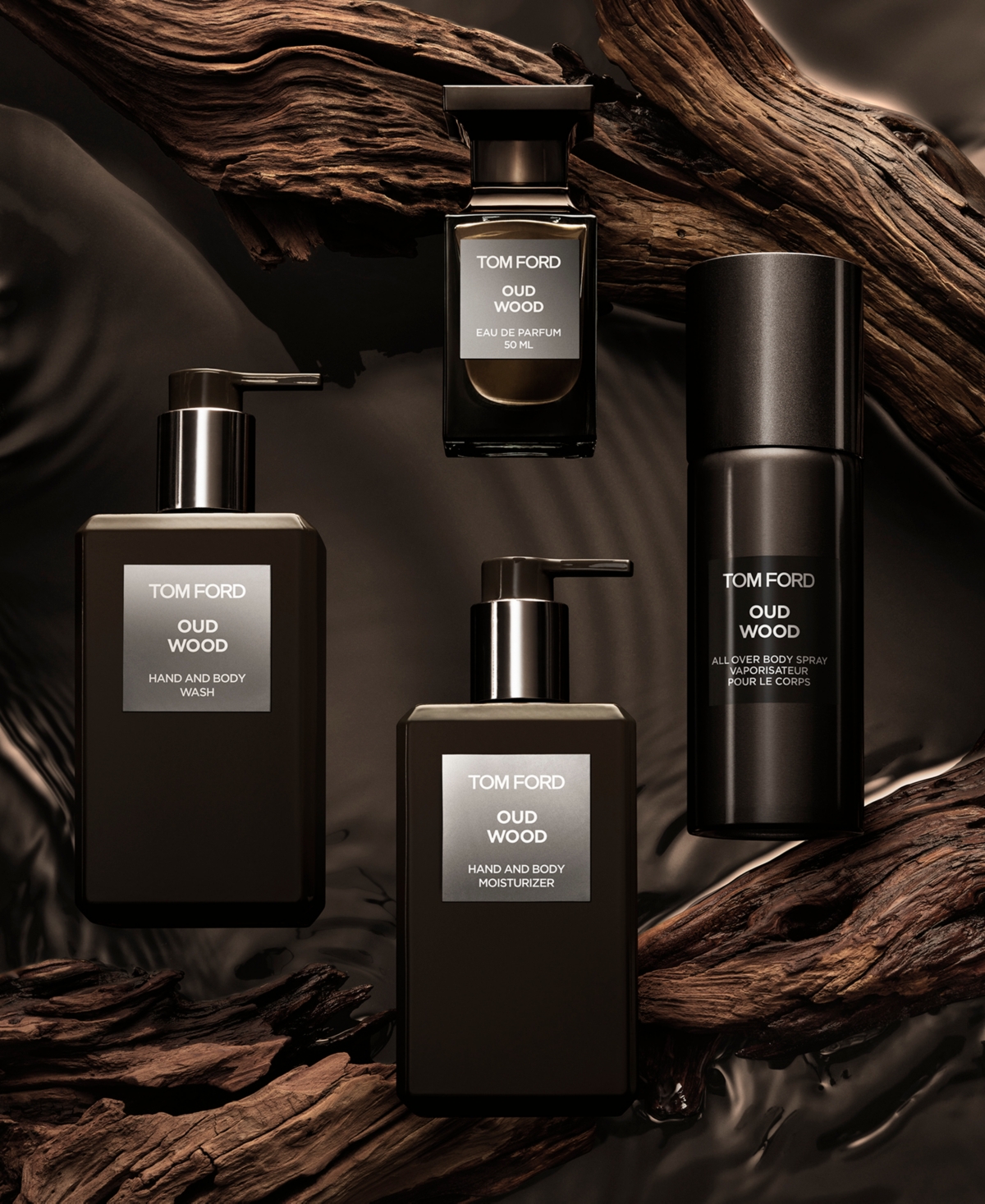 Tom Ford Oud Wood Hand & Body Moisturizer, 8.4 Oz. In Transparent