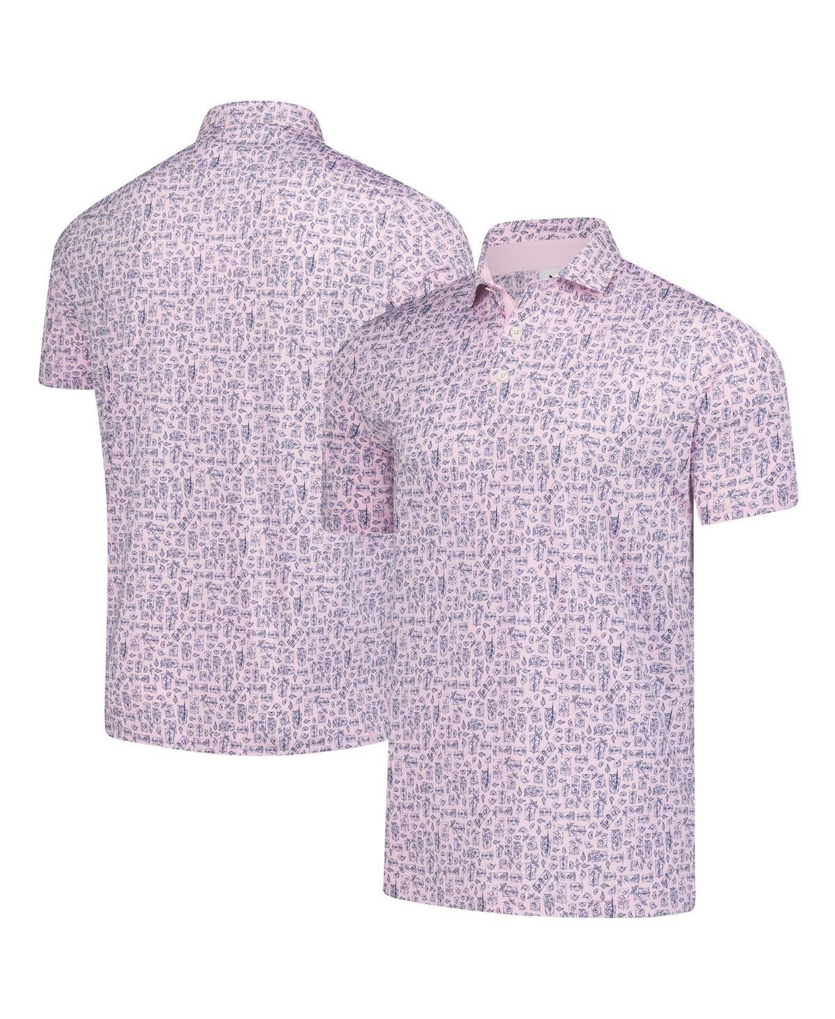 Men's Pink Arnold Palmer Mattr Sketch Polo Shirt - Pink