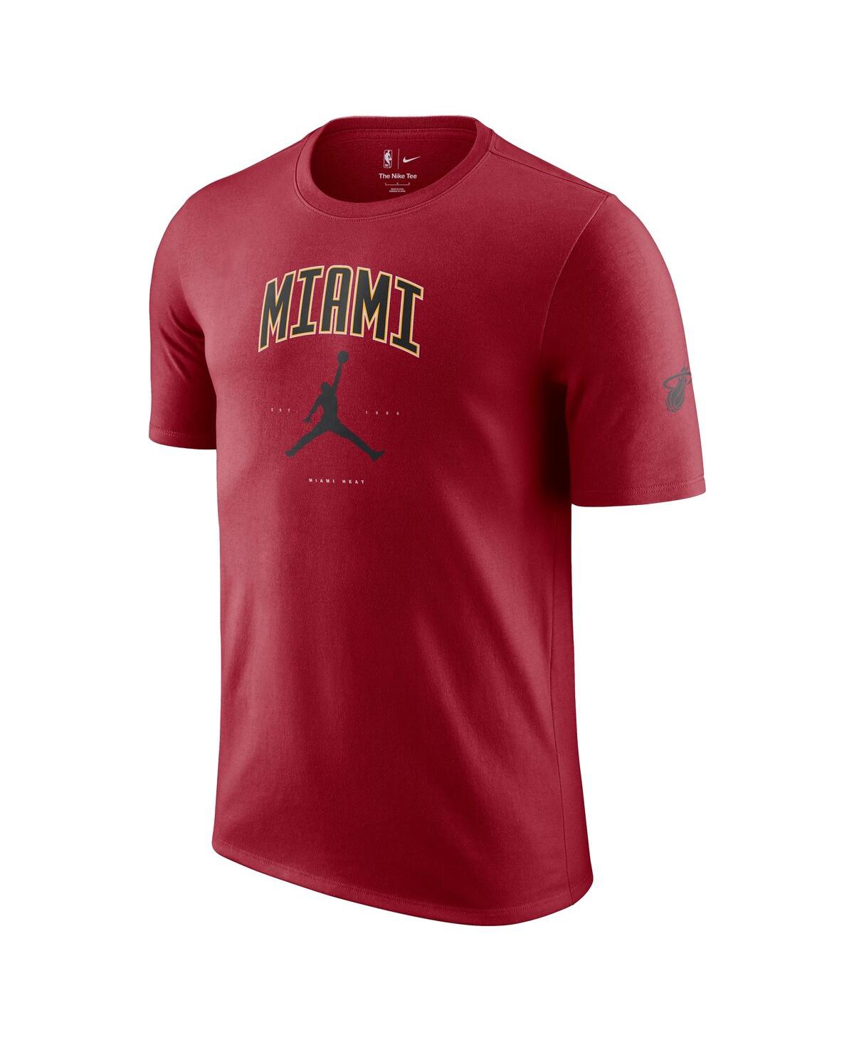 Jordan Men's And Women's Red Miami Heat Essential Cities T-shirt In Red