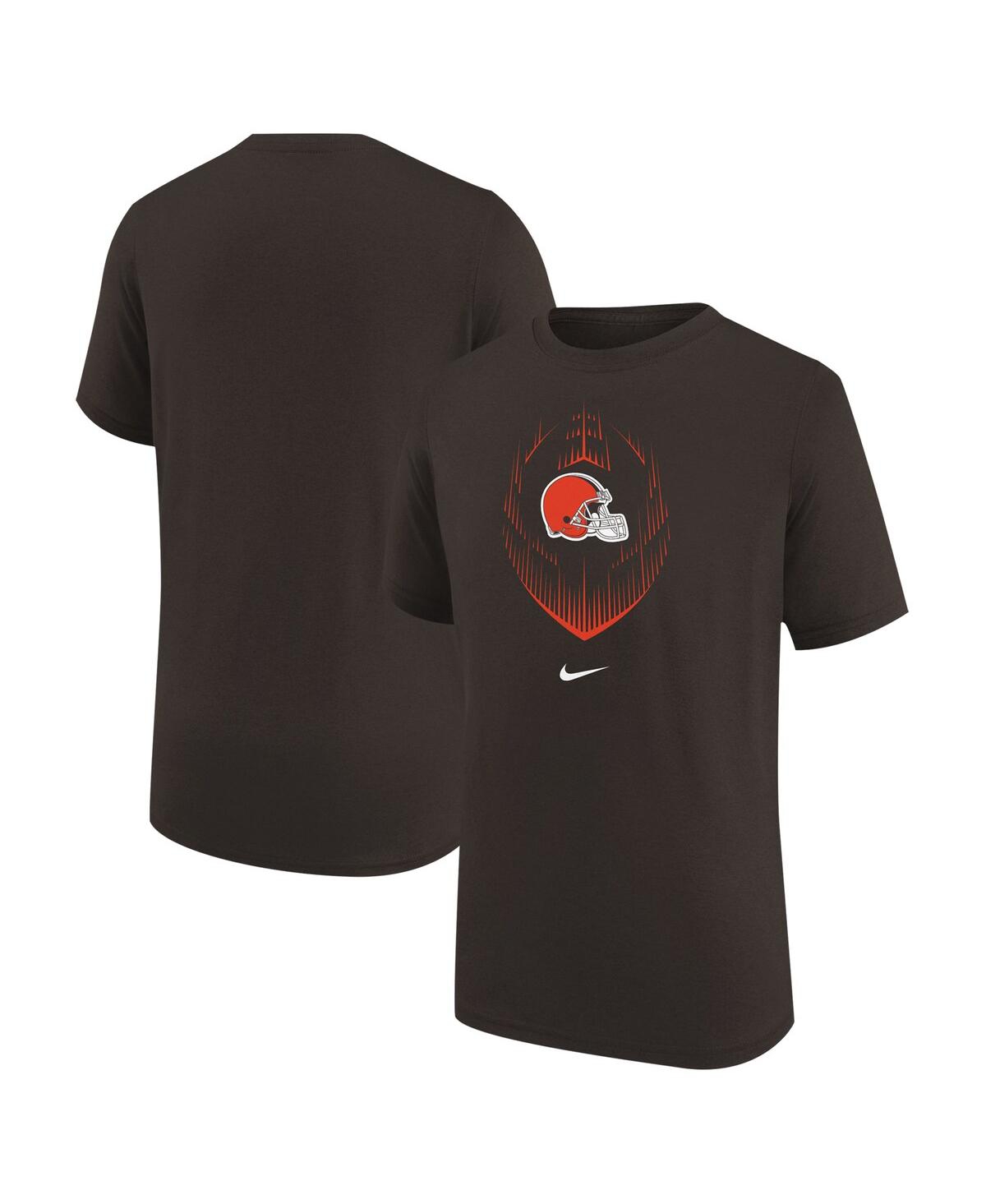Nike Big Boys and Girls Brown Cleveland Browns Legend Icon T-Shirt - Brown