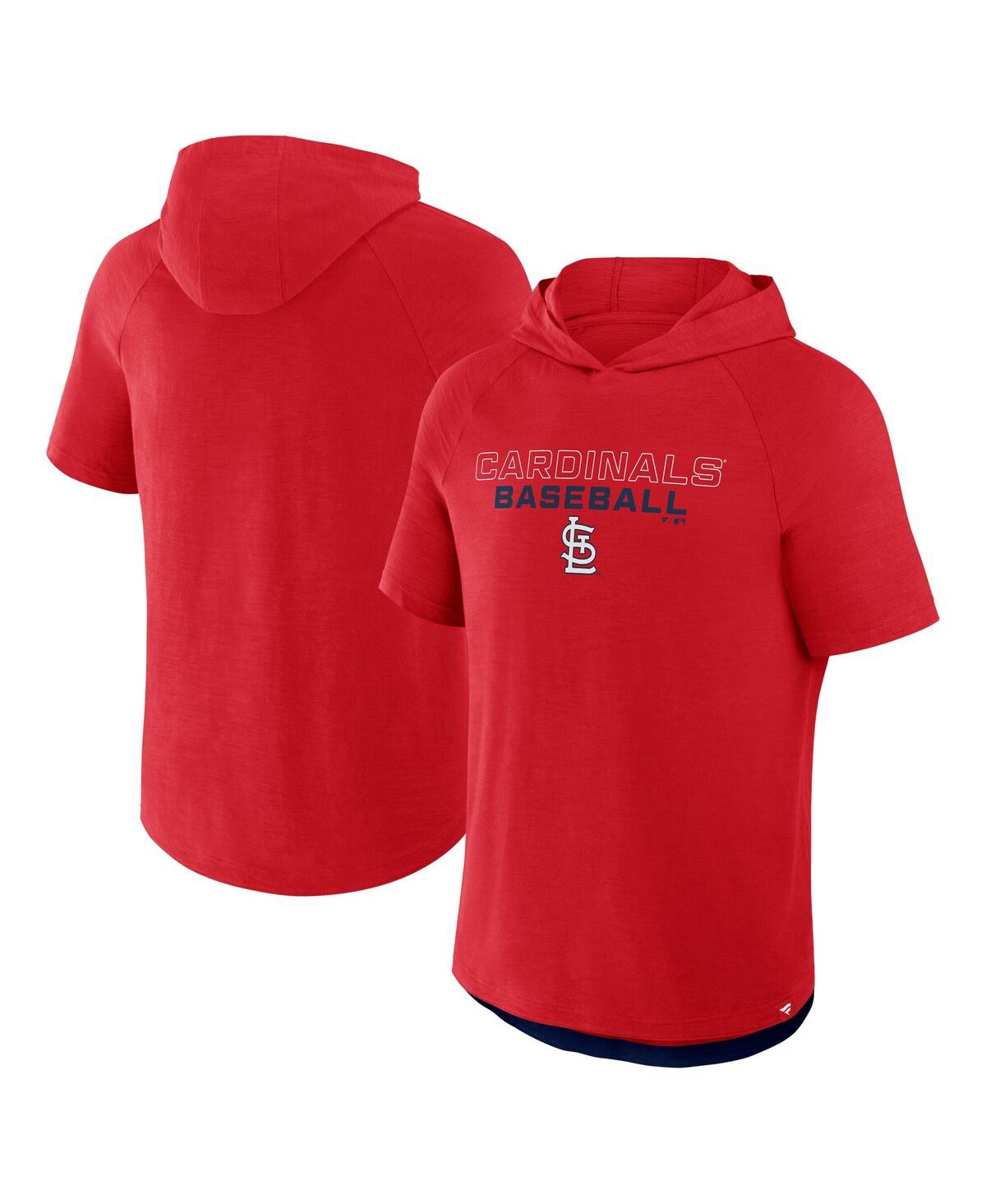Men's Red St. Louis Cardinals Clubhouse Optimal Play Raglan Hoodie T-Shirt - Red