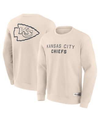 Fanatics - Men's Cream Kansas City Chiefs Elements Future Ground Lettering Pullover Sweatshirt