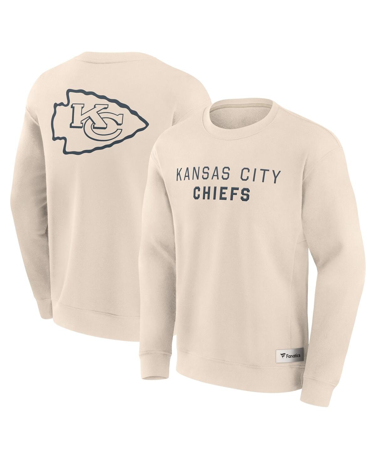 Men's Cream Kansas City Chiefs Elements Future Ground Lettering Pullover Sweatshirt - Cream