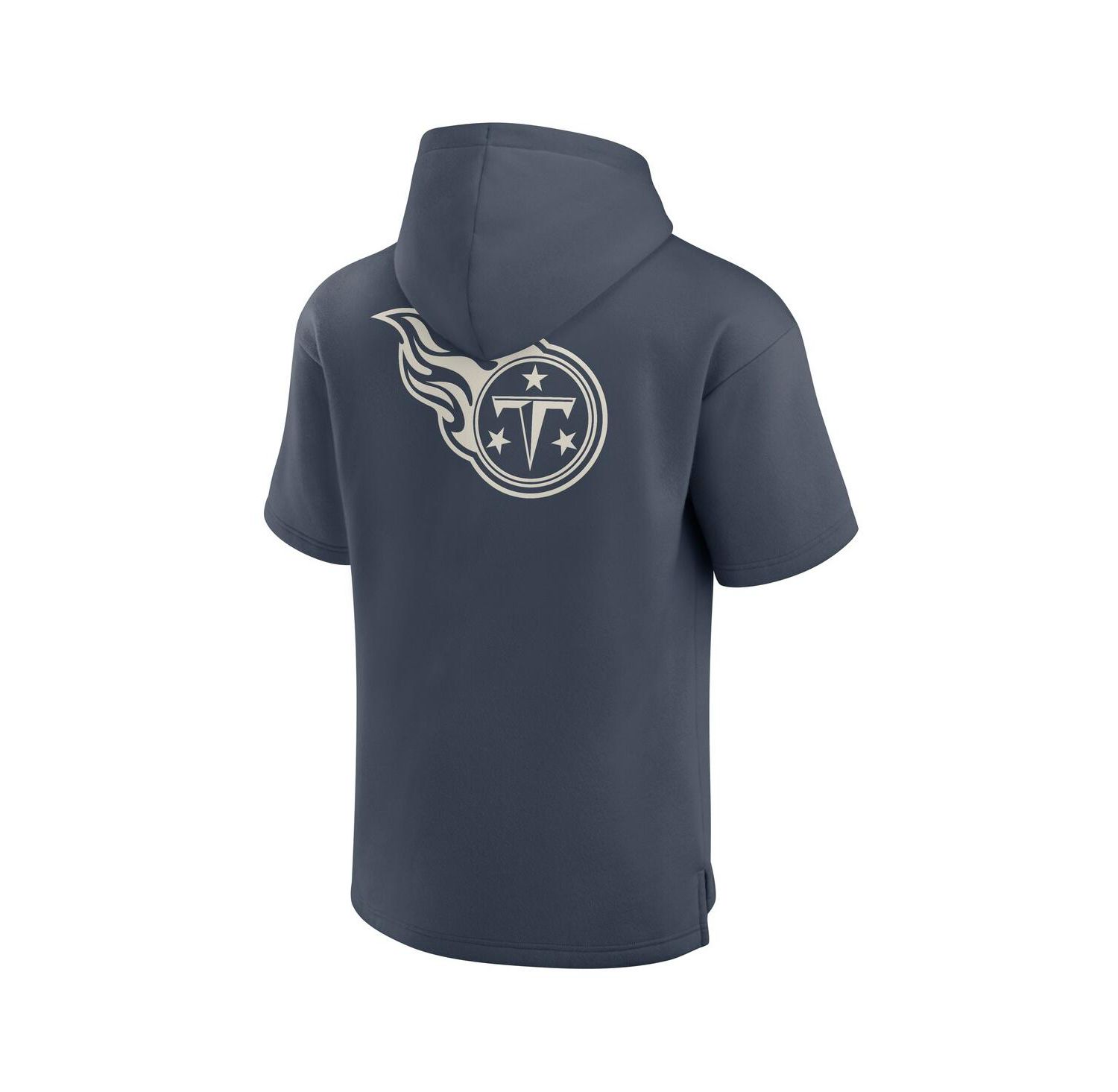 Men's Navy Tennessee Titans Elements Future Ground Lettering Short Sleeve Pullover Hoodie