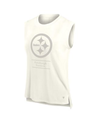 Women's Cream Pittsburgh Steelers Studio Embrace Tank Top