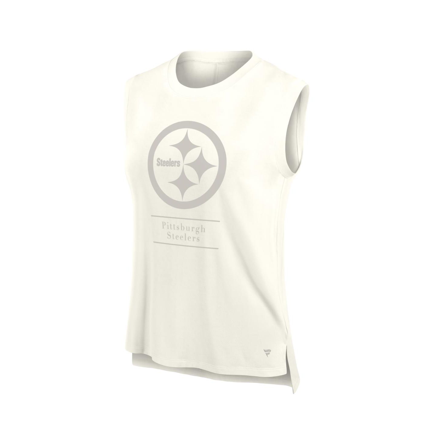 Женский топ Fanatics Cream Pittsburgh Steelers Studio Embrace — фото 2