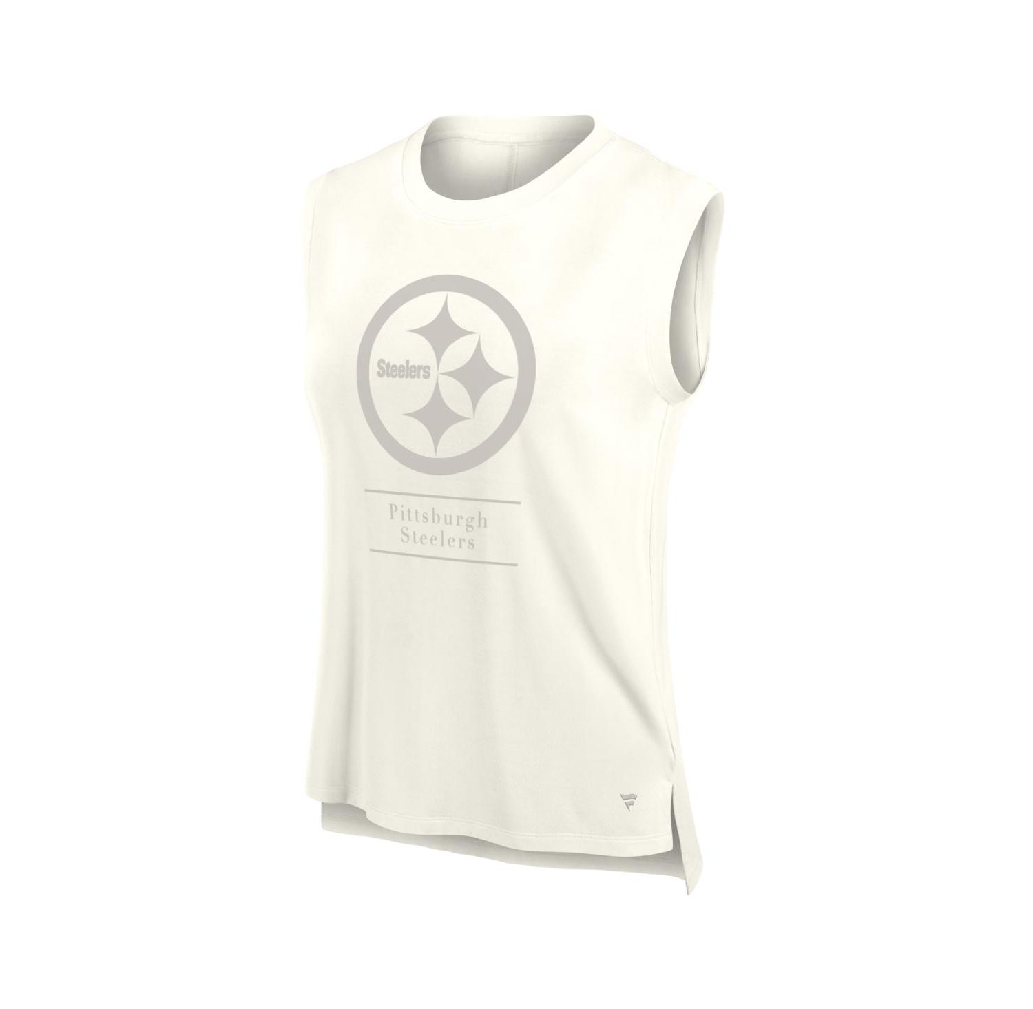 Women's Cream Pittsburgh Steelers Studio Embrace Tank Top