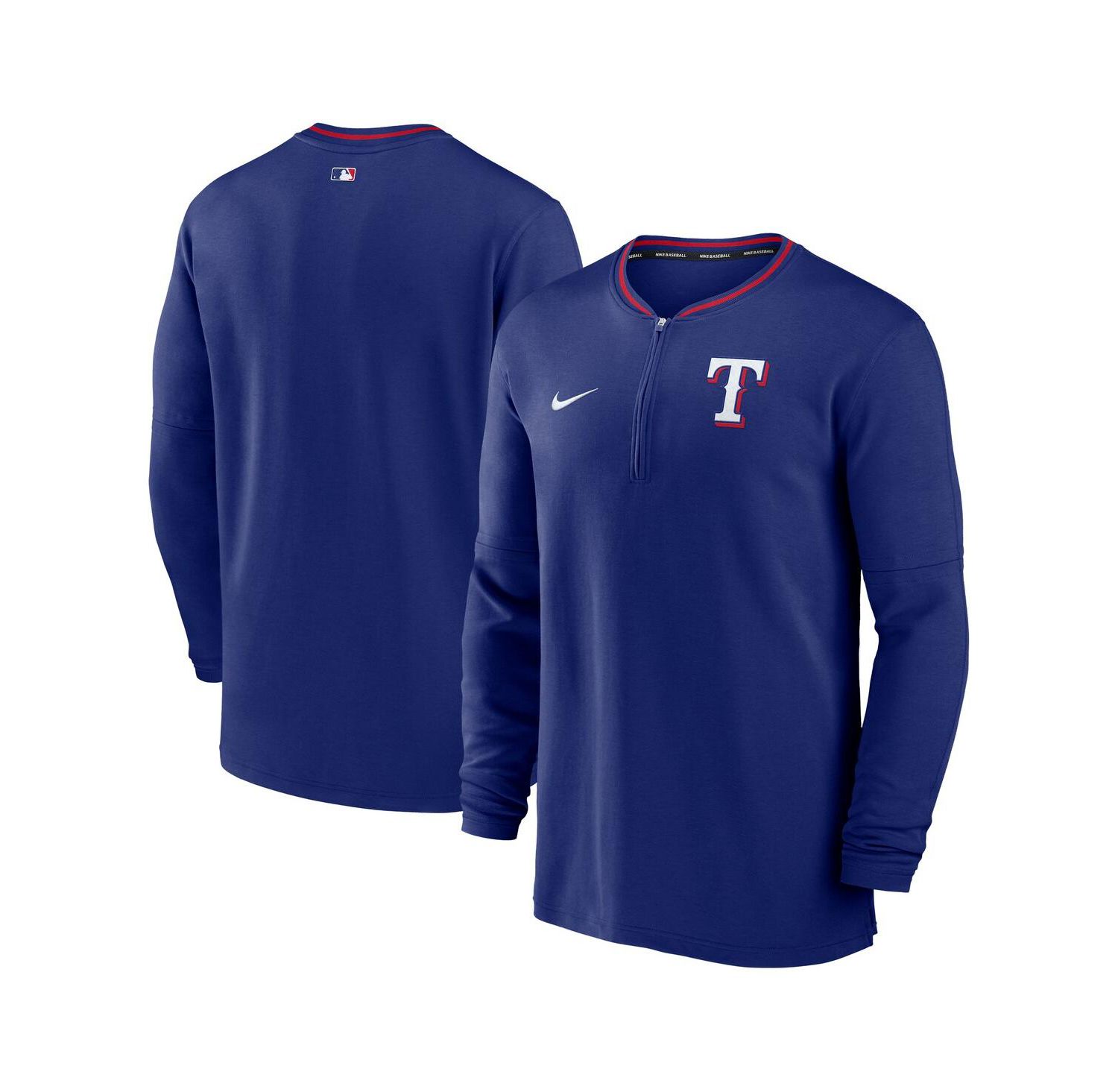 Men's Royal Texas Rangers Authentic Collection Performance Half-Zip Pullover Sweatshirt