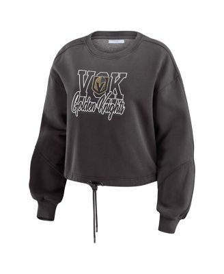Women's 2-Piece Black Vegas Golden Knights Washed Fleece Sweatshirt and Shorts Lounge Set