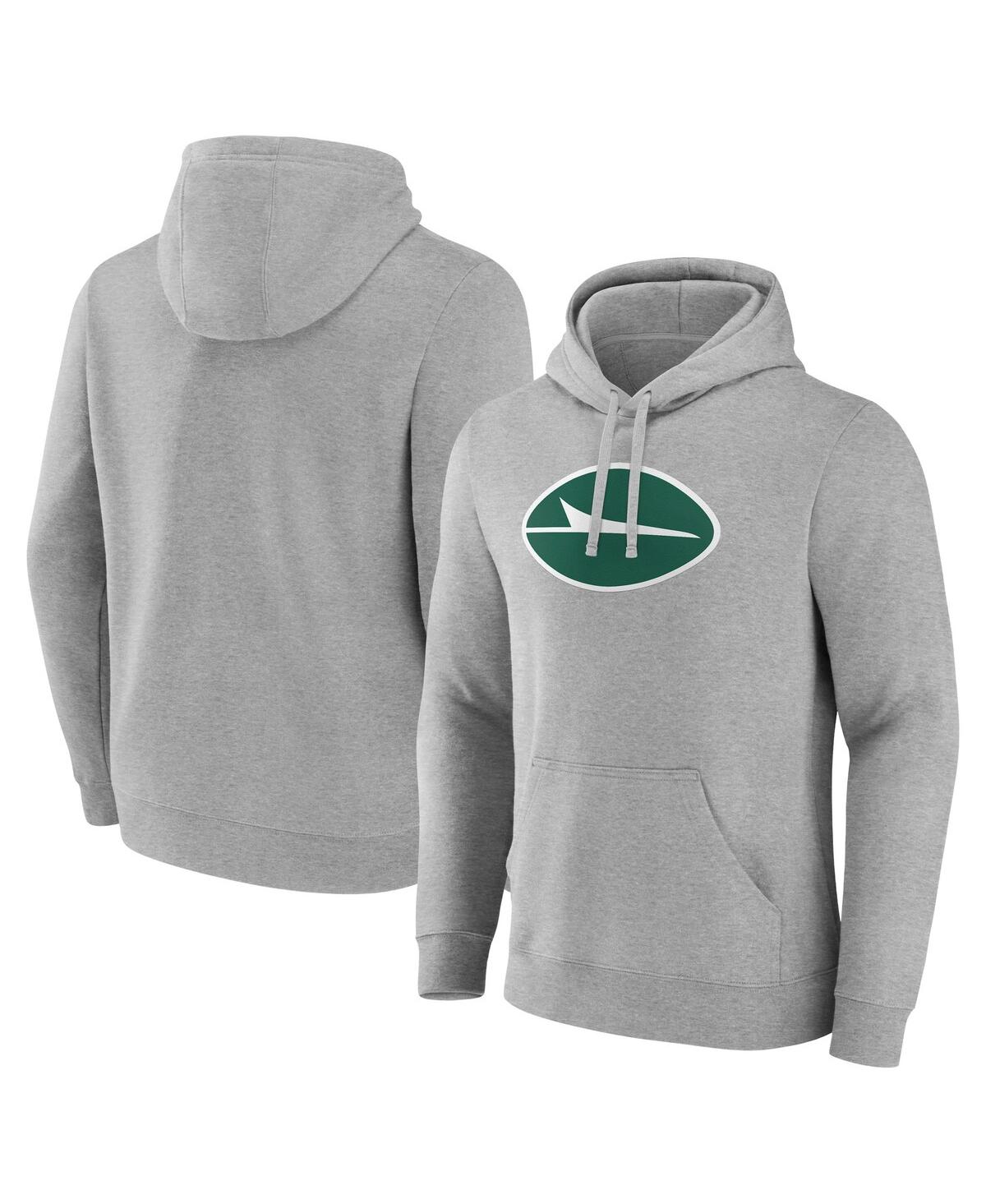 Men's Heather Gray New York Jets Deliver Fleece Pullover Hoodie - Heather Gray