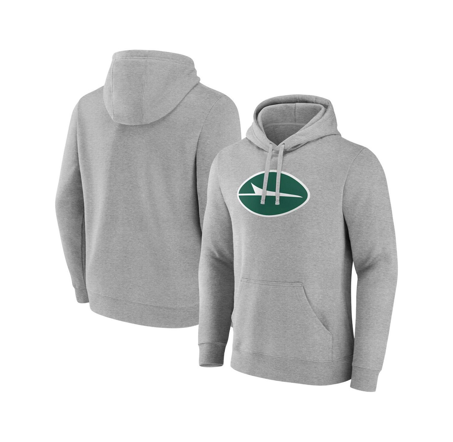 Men's Heather Gray New York Jets Deliver Fleece Pullover Hoodie