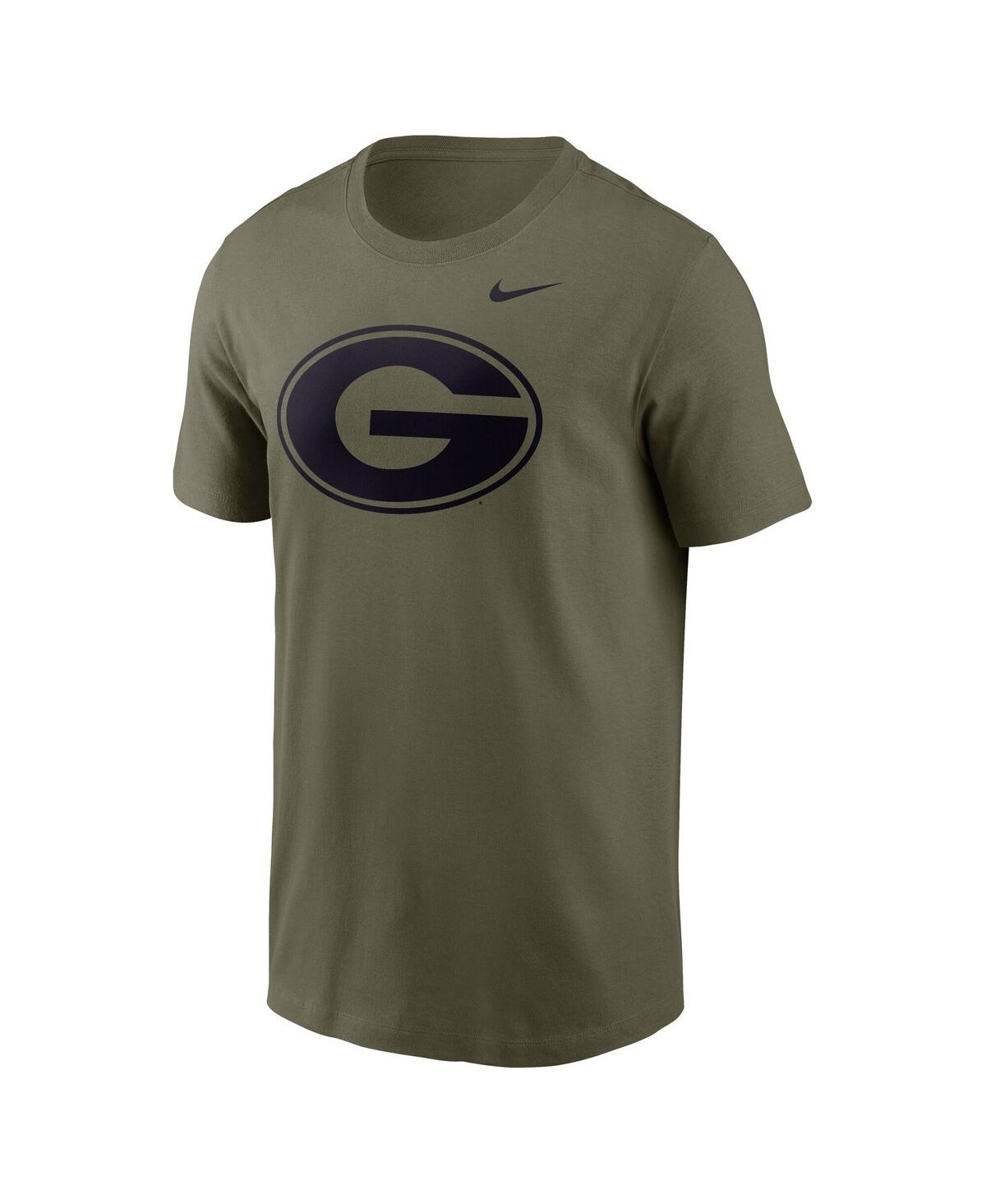 Nike Olive Georgia Bulldogs 2024 Military Appreciation Tonal Logo Performance T-shirt In Green