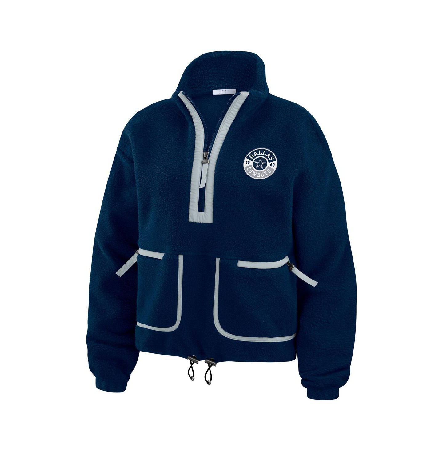 Женская куртка WEAR by Erin Andrews Navy Dallas Cowboys Polar Fleece Half-Zip — фото 2