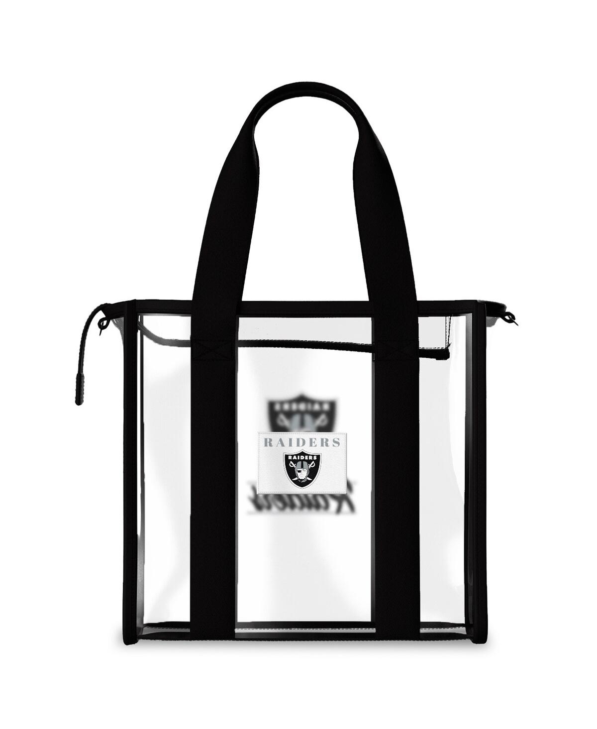 Wear By Erin Andrews Las Vegas Raiders Stadium With Team Color Trim Tote Bag In Transparent